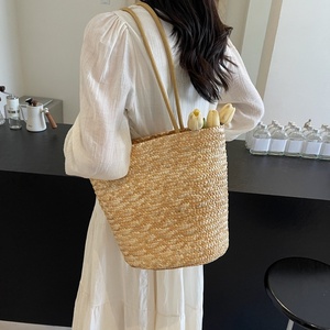 High-End Handmade Women's Spring 2026 Large Capacity <b>Tote</b> Bag French Lazy Style Shoulder Handbag Raffia Beach Bag - Product Image 6