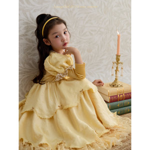 Robe <span class=keywords><strong>de</strong></span> <span class=keywords><strong>princesse</strong></span> élégante en velours brodé pour filles SonnyKids, style court d'<span class=keywords><strong>hiver</strong></span>, luxe léger, pour 5 ans - Product Image 1