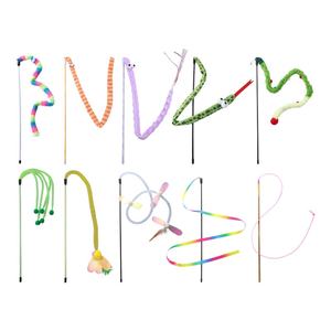 Jouet pour chat avec logo personnalisé, baguette interactive pour chat avec des motifs mignons d'abeille et de souris - Product Image 6