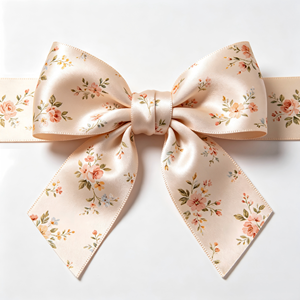 Vente en gros d'usine, nœuds en satin imprimés de fleurs avec logo personnalisé, nœuds pré-faits multi-usages pour l'emballage de cadeaux, pour les fournisseurs de fleurs - Product Image 2