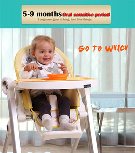 Silla de Alimentación para Bebés IVOLIA con Bandeja Doble Ajustable, Muebles para Bebés, Bandeja de Plástico de Color, <span class=keywords><strong>Trona</strong></span> para Niños - Product Image 6