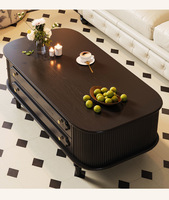 Descuento por Tiempo Limitado: Mesa de Centro Francesa Vintage, Mesa de Centro de Madera Maciza de Estilo Mediados de Siglo para Salas de Estar Pequeñas