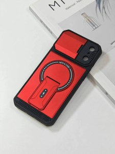 เคสโทรศัพท์กันกระแทกแบบหรูหรา พร้อมเลนส์ป้องกันกล้อง และขาตั้งแม่เหล็กพับได้ สำหรับรุ่น 17 16 15 - Product Image 1