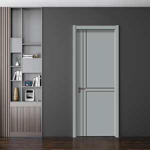 Porte d'entrée et cadre en bois composite Hihaus <span class=keywords><strong>Nyatoh</strong></span>, contreplaqué, âme pleine, placage bois dur - Product Image 4