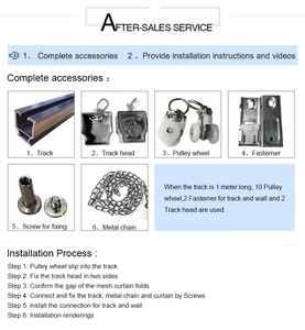 Cortinas romanas de tela de alambre artístico Revestimientos de paredes de malla tejida con accesorios de procesamiento gratuito Instalaciones de cortinas de metal - Product Image 3