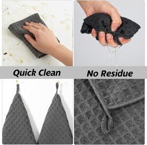 Toallas de Café Antibacterianas con Diseño de Waffle, Tamaño Personalizado, Gruesas, Reutilizables, de Microfibra, para Barista - Product Image 5