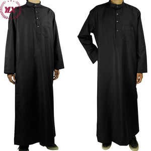 Thobe <span class=keywords><strong>Al</strong></span> Haramain Thobes da uomo musulmano di nuova moda all'ingrosso per abbigliamento islamico da uomo - Product Image 5