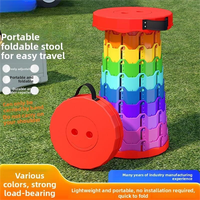 Vente en gros transfrontalière : Ensemble de mobilier d'extérieur arc-en-ciel télescopique, tabouret pliant portable et banc de pêche réglable pour file d'attente