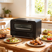 Four électrique compact à encastrer de 11 L en aluminium 1000 W pour la cuisson et la grillade, idéal pour la cuisine à domicile