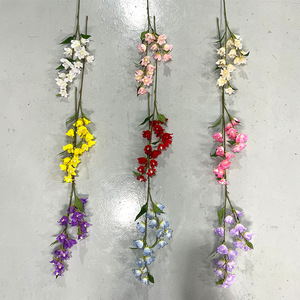 Bouquet de fleurs artificielles en soie, décoration de mariage et de maison, fait main - Product Image 2