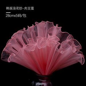 ตาข่ายห่อดอกไม้ลายคลื่นหรูหรา ขนาด 28 ซม.*5 หลา สำหรับห่อดอกไม้ - Product Image 6