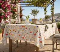 Nappe rectangulaire de luxe en PVC jacquard floral, prix usine, idéale pour les fêtes estivales en extérieur et les pique-niques – Offre spéciale
