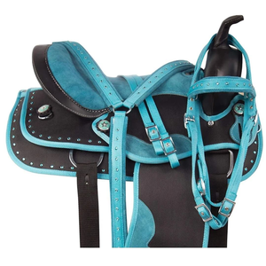 Selle en cuir Western personnalisée OEM avec ajustement confortable pour les longs trajets utilise la selle en cuir de conception usinée à la main - Product Image 2