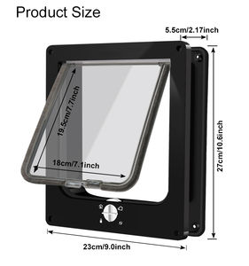Porte intérieure réglable en ABS pour chien et chat, porte coulissante intelligente pour animaux de compagnie <span class=keywords><strong>avec</strong></span> brosse, porte de maison pour chat - Product Image 6