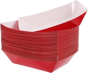 Factory Custom Logo Pattern Size Paper Food Tray Disposable Kraft Paper Food Tray for Nachos Tacos BBQ Fries - Product Image 1