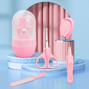 <span class=keywords><strong>Prix</strong></span> d'usine – Kit de <span class=keywords><strong>manucure</strong></span> et pédicure 4 pièces en acier inoxydable pour nouveau-né avec outils de soin des ongles - Product Image 2