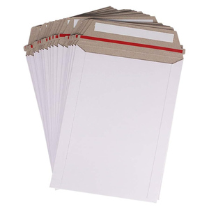Enveloppe rigide en papier kraft écologique imperméable avec logo personnalisé imprimé pour bougies, autocollants et cartes – Ne pas plier - Product Image 1