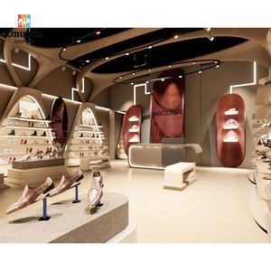 Fashion Shoe Display Racks | <b>Wall</b>-Mounted Shoe <b>Cabinets</b> & Sneaker Island Stand | Custom Retail Fixtures Factory - Product Image 4