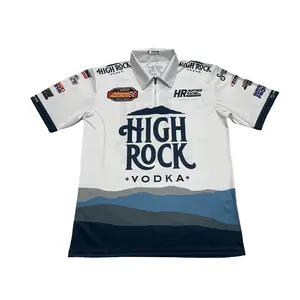 Custom 100% Polyester Racing Shirt Team Motorcycle Auto Racing Wear