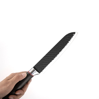 Ensemble de couteaux de cuisine professionnels avec lame en acier inoxydable 3CR13 poignée en PP Type de chef de vente chaude comprend une boîte-cadeau de cuisson au laser