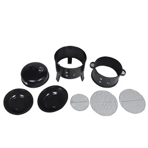 Nouvel arrivage : <span class=keywords><strong>Barbecue</strong></span> fumoir à charbon de bois 3-en-1 sans fumée, modèle tour verticale à 3 niveaux - Product Image 5