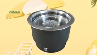 Indoor-Hot-Pot-Tisch mit integriertem Induktionskochfeld, für gewerbliche Nutzung in Grillbuffets, Restaurants und Speisesälen