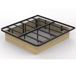 Lit en métal pour hôtel, lits en métal, cadre de lit en acier, cadre de lit d'hôtel, base applicable aux locations d'appartements, personnalisable - Product Image 1