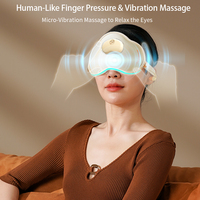 Masque oculaire chauffant sans fil HEBZHENG HZ-K3 3D, anti-lumière, rechargeable, pour la maison et les voyages, compresse chaude, massage, sommeil - Vente chaude