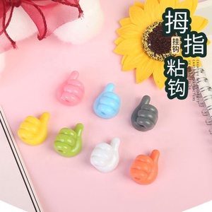 Gancho de pared adhesivo multifuncional con pulgar hacia arriba creativo, soporte de gancho para llaves, colgadores de pared, gancho de pulgar autoadhesivo - Product Image 6