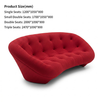 Canapé-lit en tissu capitonné minimaliste moderne, design ergonomique rectangulaire avec rembourrage en éponge et hauteur réglable pour salon