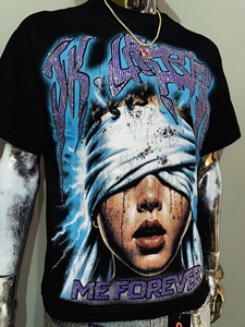 Camiseta de algodón 100% con estampado DTG, de corte holgado y pesado, con pedrerí<span class=keywords><strong>a</strong></span>, para hombre, de fabricantes de ropa personalizada en EE. UU. - Product Image 3