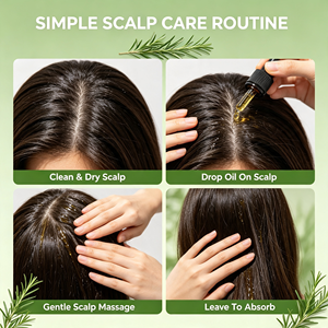Olio Essenziale di Rosmarino <span class=keywords><strong>Naturale</strong></span> Distillato a Vapore, Siero Nutriente per il Cuoio Capelluto, Rinforza i Capelli, Migliora la Condizione del Cuoio Capelluto, Olio per Capelli Vegano - Product Image 3