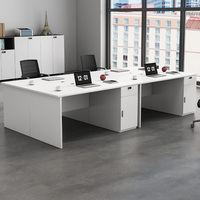 Ensemble de bureau et chaise de bureau individuels modulaires modernes avec panneau de tiroir verrouillable