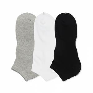 Calzini sportivi da uomo e da donna spessi doppio fondo con pantaloncini alla caviglia bianchi 5 paia di semplici scarpe da ginnastica - Product Image 1