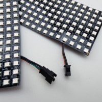 Panel de píxeles RGB Flexible WS2812B, pantalla de visualización DIY programable de 5V, WS2812 8X8 16x16 32x32, pantalla LED de matriz de Panel direccionable