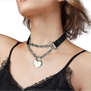 Gargantilla gótica <span class=keywords><strong>Collar</strong></span> Gargantilla de cuero PU negro <span class=keywords><strong>Collar</strong></span> para mujeres y hombres Mujeres Media cara para fiesta de Cosplay - Product Image 4