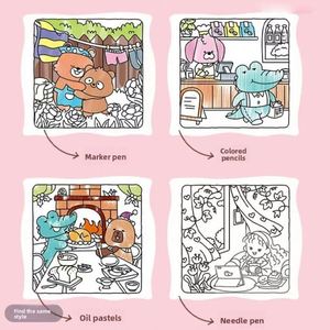 Libro de Colorear y Dibujar con Espiral, Autoadhesivo, para Aliviar el Estrés y la Estimulación Mental de los Niños - Product Image 6