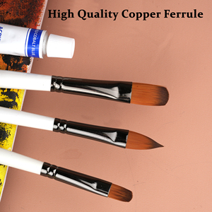 Các Chuyên gia Thấp Moq Gỗ Trắng Xử Lý Acrylic Sơn Bàn Chải Thiết Lập 16 Kích Cỡ Khác Nhau Nghệ Sĩ Sơn Bàn Chải Thiết Lập Với Túi Vải - Product Image 4