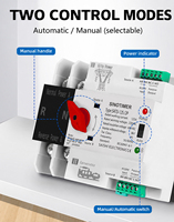 Interruptor de transferencia automática ATS, interruptor ATS de doble potencia ininterrumpida de 8ms, 230V/120V, 63A-125A, estándar de IEC60947-6-1, 1 unidad