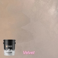 Cat Warna Velvet Berbasis Air Wufushan untuk Dinding Latar Belakang Sutra Berkilau 10KG Set