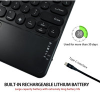 Nuevo Teclado Inalámbrico BT USB-C de 10 Pulgadas con Touchpad Ultrafino RGB Multicolor, 78 Teclas Intercambiables en Caliente, Certificado CE, 12 Meses de Garantía