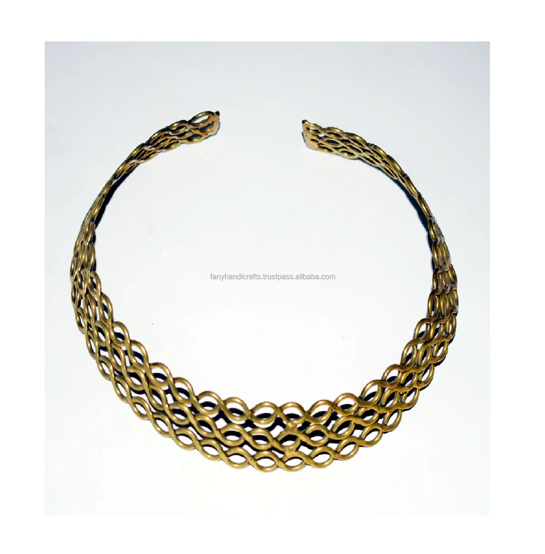 Oro di Fascino Collane Del Choker Delle Donne Splendida Metallo Dichiarazione Bib Collana Del Collare