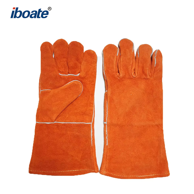 Heat-resistant Cut-resistant Slip-resistant Leather Welding Safety Gloves