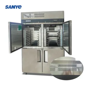 Refrigerador de cocina vertical de cuatro puertas de metal equipo de restaurante comercial congelador profundo refrigerador de 4 puertas congelador vertical