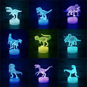 Kanlong恐竜インテリジェントリモコン色変更屋内カスタマイズ可能な3Dアクリル部屋の装飾LEDライトモダン