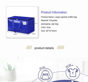 Bolsa de Almacenamiento Plegable con Cierre, Grande, Portátil, para Edredones, Uso Doméstico, Precio de Fábrica - Product Image 3