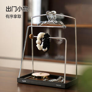 Organizador de Joyas Bydol, Tipo Rectangular, de Madera de Nogal, con Ganchos Múltiples, Decoración para el Hogar - Product Image 2