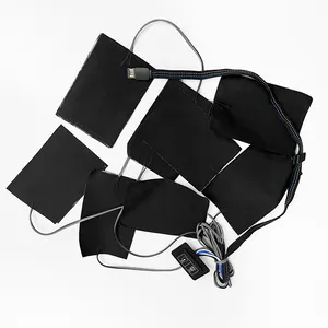 Almohadilla de calefacción eléctrica personalizada de grafeno para ropa, almohadilla USB Flexible de baja tensión