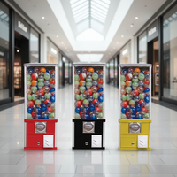 Distributeur automatique de bonbons rectangulaire Niudele, système de paiement par jetons, capacité de 150 à 200 pièces, construction en métal PC, durée de vie de 1 à 2 ans