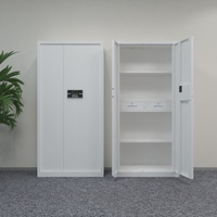 Armoire à dossiers moderne et simple, en acier épaissi, avec 2 tiroirs, verrouillage électronique par code et empreinte digitale, personnalisable.